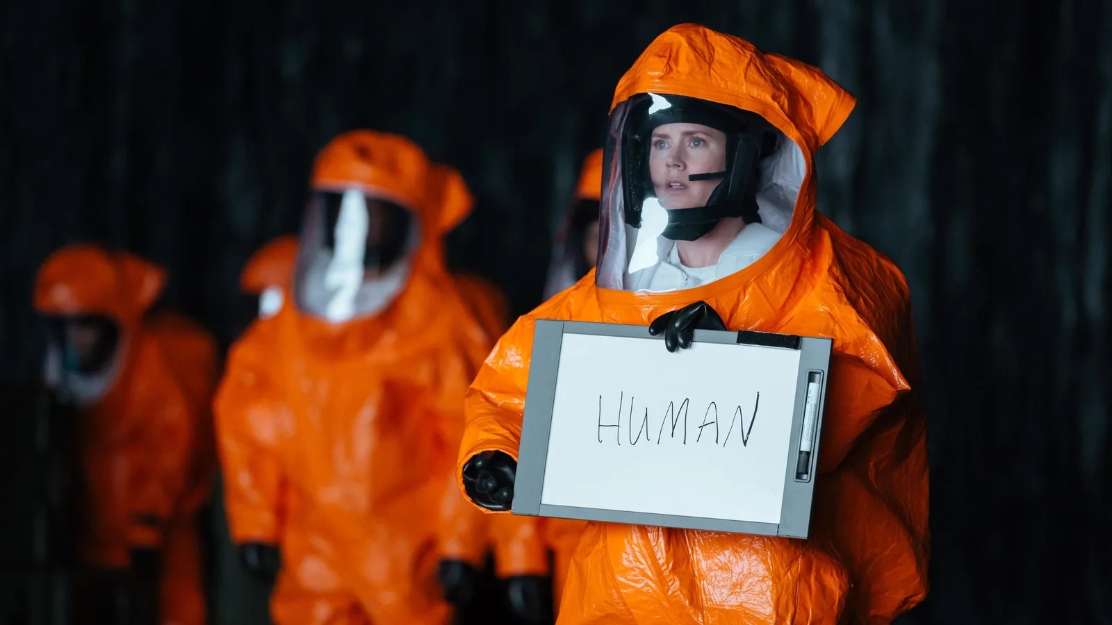 「HUMAN」 팻말을 든 루이스